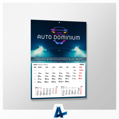 Kalendarze jednodzielne dla firmy AUTO DOMINIUM