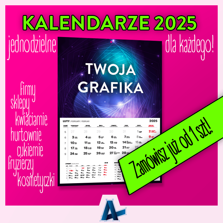 Kalendarze jednodzielne na 2025 rok dla każdego!