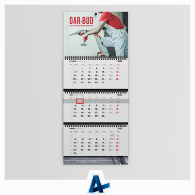 Kalendarze trójdzielne dla firmy DAR-BUD