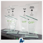 Browar Warka - szklane statuetki z nadrukiem uv