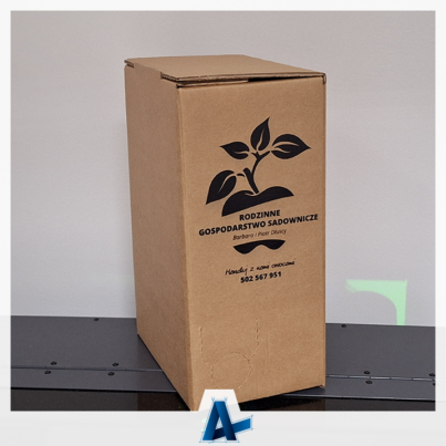 Nadruk na kartonie dla Gospodarstwa Sadowniczego Państwa Dłuskich