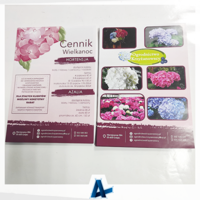 Lifting i druk ulotek dla Ogrodnictwo Krzyżanowscy