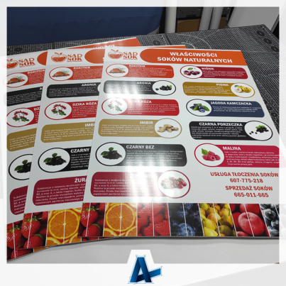Tablice dla mobilnej tłoczni soków SAD SOK