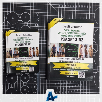 Druk ulotek dla Wareckiego Klubu Odżywiania