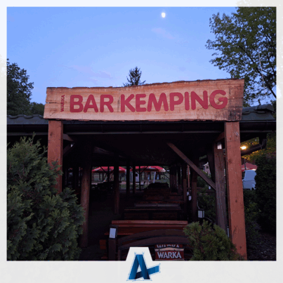 Realizacja szyldów dla Kempingu nad Pilicą w Warce