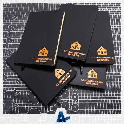 Notesy z nadrukiem UV dla C.Z. Constructions