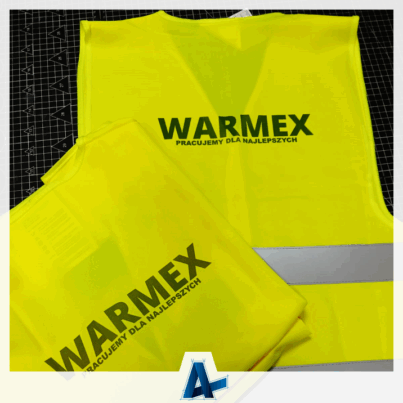 Realizacja kamizelek odblaskowych i koszulek z nadrukiem dla WARMEX