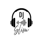 DJ Slim - logo czarne z białym tłem