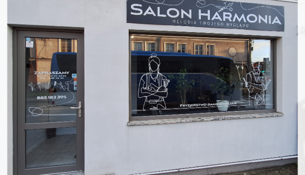 Reklama dla salonu fryzjerskiego HARMONIA