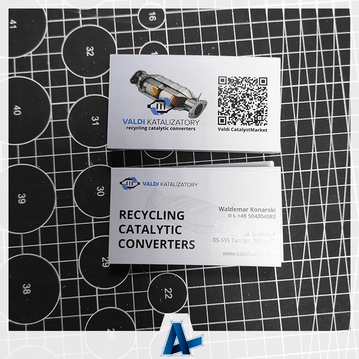 Valdi Katalizatory - wizytówki Waldek