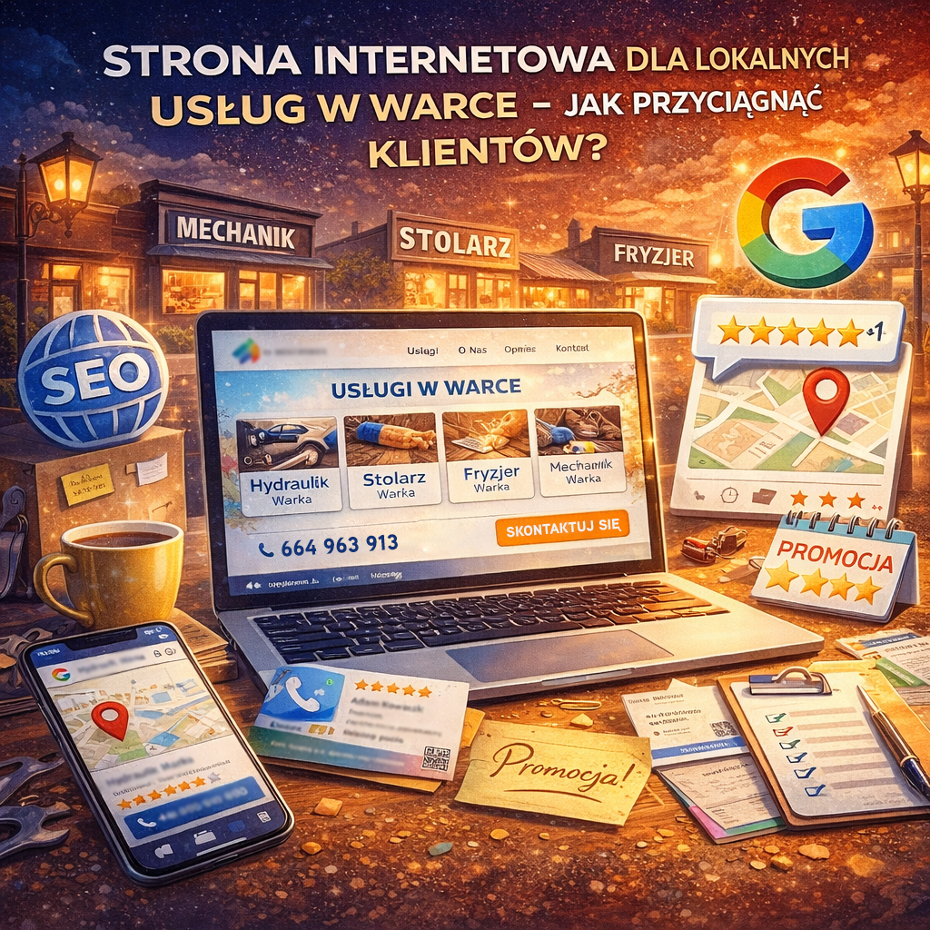 Strona internetowa dla lokalnych usług w Warce – jak przyciągnąć klientów?